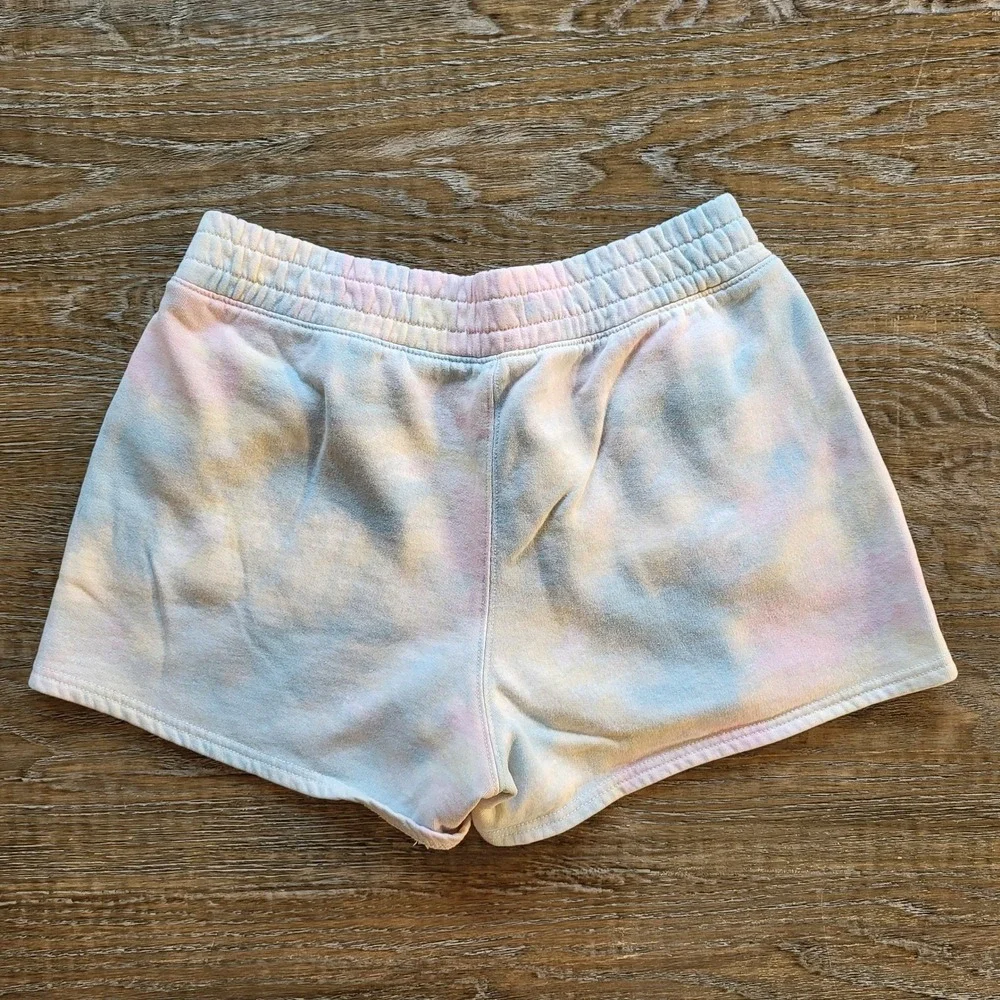 Hollister Malibu Tie Dye Sweat Shorts Ultra High Rise Pastel Fleece Small